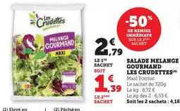 U Express Les crudettes salade mélange gourmand offre