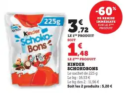 U Express Kinder schokobons offre