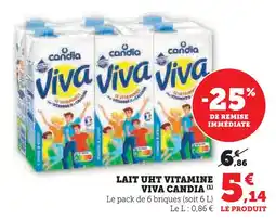 U Express Candia lait uht vitamine viva offre