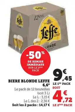 U Express Leffe bière blonde offre