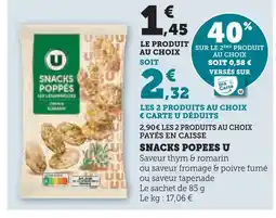 U Express U snacks popées offre