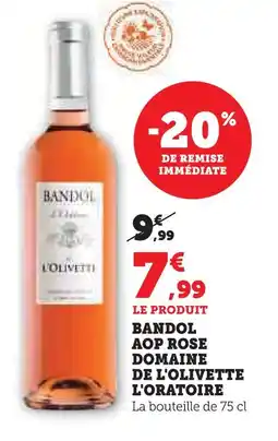 U Express Domaine de l'olivette l'oratoire bandol aop rosé offre