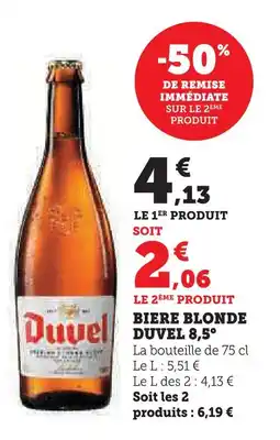 U Express Duvel bière blonde 8,5° offre