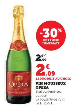 U Express Opera vin mousseux offre