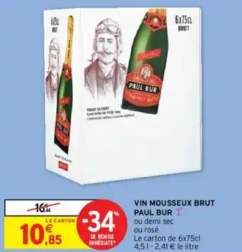 Vin mousseux brut paul bur