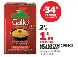 Hyper U Gallo - riz a risotto cuisson facile offre