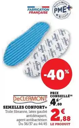 Hyper U De clermont - semelles confort+ offre