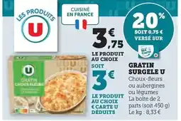 Hyper U U - gratin surgele offre
