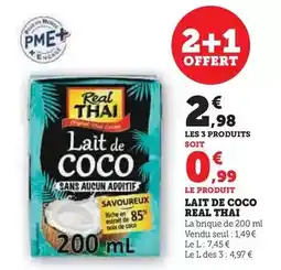Hyper U Real thai - lait de coco offre
