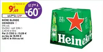 Intermarché Hyper Bière blonde heineken offre