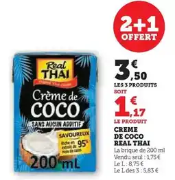Hyper U Real thai - creme de coco offre