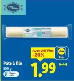 Lidl 1001 delights - pâte à filo offre