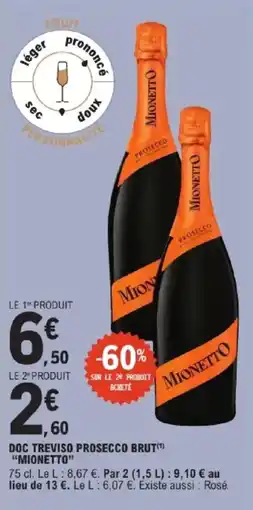 E.Leclerc Express Doc treviso prosecco brut mionetto offre