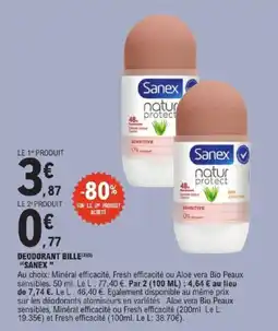 E.Leclerc Express Deodorant bille sanex offre