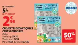 Auchan Supermarché Crevettes décortiquées crues congelées offre