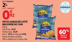 Auchan Supermarché Frites surgelées côté brasserie mc cain offre
