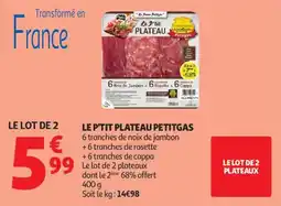 Auchan Supermarché Le p'tit plateau petitgas offre