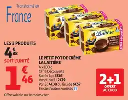 Auchan Supermarché Le petit pot de crème la laitière offre