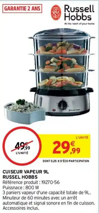 Intermarché Hyper Cuiseur vapeur 9L russel hobbs offre