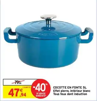 Intermarché Hyper Cocotte en fonte 5L offre