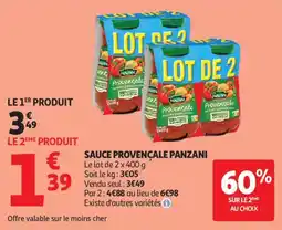 Auchan Supermarché Sauce provençale panzani offre