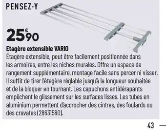 Bricorama Etagère extensible offre