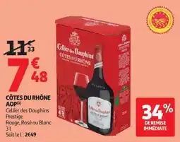 Auchan Supermarché Cotes du rhone aop offre
