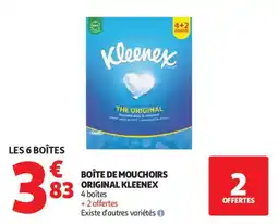 Auchan Supermarché Boîte de mouchoirs original kleenex offre