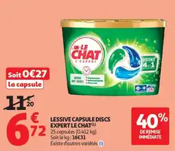 Auchan Supermarché Lessive capsule discs expert le chat offre