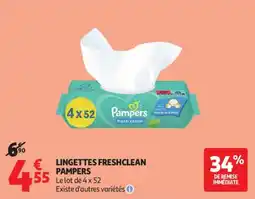 Auchan Supermarché Lingettes freshclean pampers offre