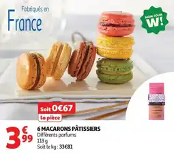 Auchan Supermarché 6 macarons pâtissiers offre
