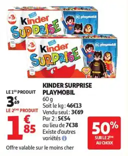 Auchan Supermarché Kinder surprise playmobil offre