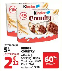 Auchan Supermarché Kinder country offre