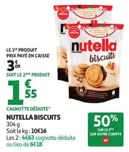 Auchan Supermarché Nutella biscuits offre