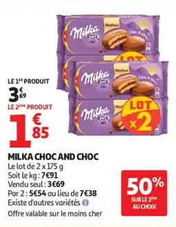 Auchan Supermarché Milka choc and choc offre