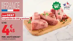 Auchan Supermarché Porc sauté sans os offre