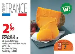 Auchan Supermarché Mimolette extra vieille offre
