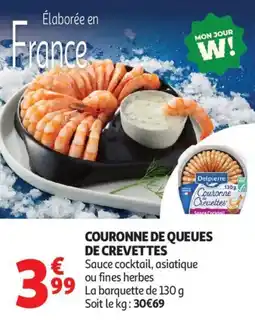 Auchan Supermarché Couronne de queues de crevettes offre