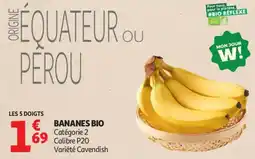 Auchan Supermarché Bananes bio offre