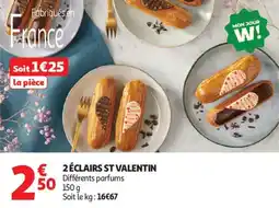 Auchan Supermarché 2 éclairs st valentin offre