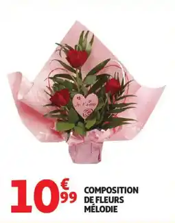 Auchan Supermarché Composition de fleurs mélodie offre
