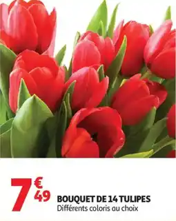 Auchan Supermarché Bouquet de 14 tulipes offre