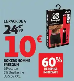Auchan Supermarché Boxers homme freegun offre