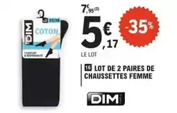 E.Leclerc Dim - lot de 2 paires de chaussettes femme offre