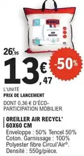 E.Leclerc Dodo - oreiller air recycli offre