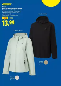 Lidl Crivit - veste softshell homme ou femme offre