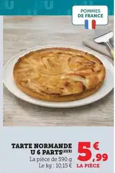 Super U U - tarte normande 6 parts offre