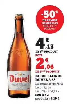 Super U Duvel - biere blonde 8,5° offre