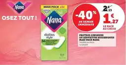 Super U Nana - protege-lingeries ou serviettes hygieniques maxi pack offre