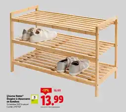 Lidl Livarno home - etagere a chausseurs en bambo offre